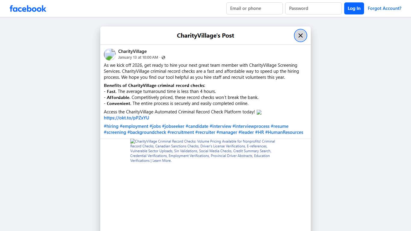 CharityVillage - As we kick off 2026, get ready to hire... Facebook